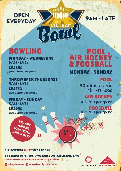 VILLAGE BOWL event poster